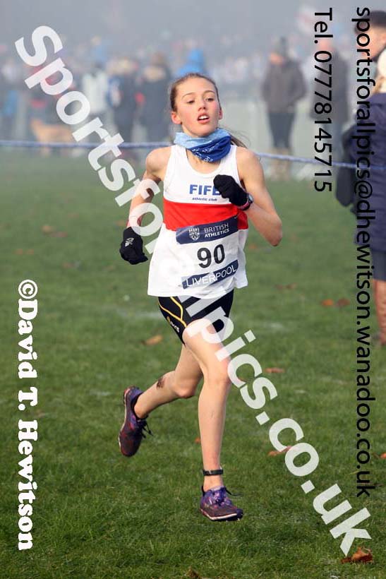 Girls under-13s, European Cross Country Trials, Sefton Park, Liverpool. Photo: David T. Hewitson/Sports for All Pics